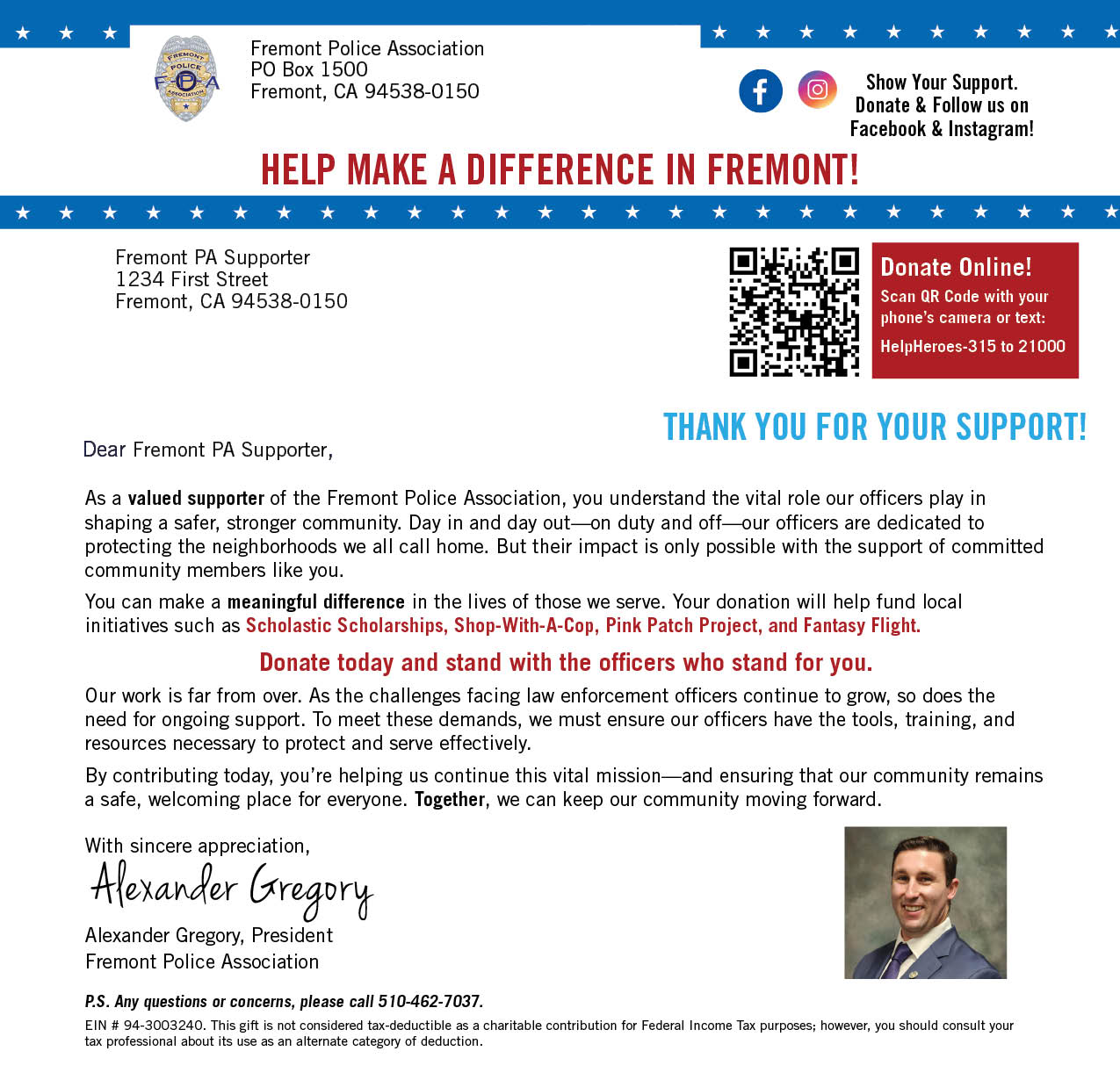 Donation Letter